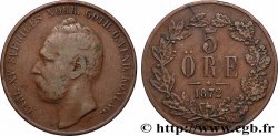 SUÈDE 5 Ore Charles XV 1872 