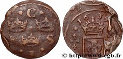 SWEDEN - KINGDOM OF SWEDEN - CHRISTINA OF SWEDEN 1/4 Ore 1635 Nyköping ou Säter