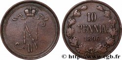 FINLANDE 10 Pennia Nicolas II 1896 