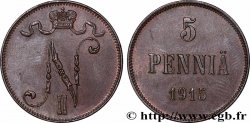 FINLAND 5 Pennia monogramme Tsar Nicolas II 1915 