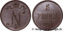 FINLAND 5 Pennia monogramme Tsar Nicolas II 1914 