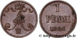 FINLAND 1 Penni monogramme Tsar Alexandre III 1884 