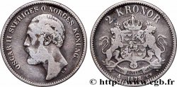 SWEDEN 2 Kronor Oscar II 1878 