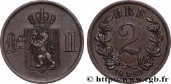 NORWAY 2 Ore Oscar II 1889 Kongsberg