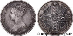 ROYAUME-UNI 1 Florin Victoria couronnée style gothique 1879 Londres