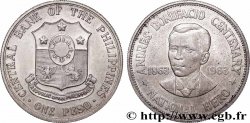 PHILIPPINES 1 Peso centenaire de la naissance d’Andres Bonifacio 1963 