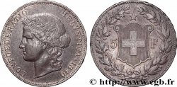 SWITZERLAND 5 Francs Helvetia 1890 Berne