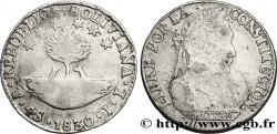 BOLIVIA 4 Soles Simon Bolivar 1830 Potosi VF 
