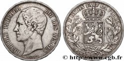 SILVER INVESTMENT 5 Francs Léopold Ier tête nue 1853 