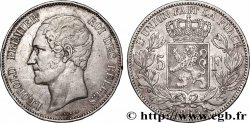 ARGENT D&nbsp;INVESTISSEMENT 5 Francs Léopold Ier tête nue 1865 Bruxelles