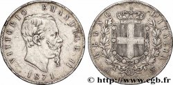 ARGENT D&nbsp;INVESTISSEMENT 5 Lire Victor Emmanuel II 1871 Milan