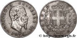 ARGENT D&nbsp;INVESTISSEMENT 5 Lire Victor Emmanuel II 1871 Milan