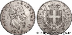 ARGENT D&nbsp;INVESTISSEMENT 5 Lire Victor Emmanuel II 1872 Milan