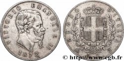 ARGENT D&nbsp;INVESTISSEMENT 5 Lire Victor Emmanuel II 1872 Milan