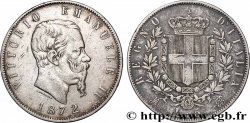 ARGENT D&nbsp;INVESTISSEMENT 5 Lire Victor Emmanuel II 1872 Milan