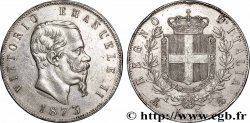 ARGENT D&nbsp;INVESTISSEMENT 5 Lire Victor Emmanuel II 1873 Milan TTB 