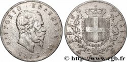 ARGENT D&nbsp;INVESTISSEMENT 5 Lire Victor Emmanuel II 1873 Milan