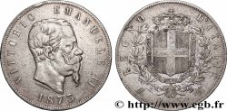 ARGENT D&nbsp;INVESTISSEMENT 5 Lire Victor Emmanuel II 1873 Milan TTB 
