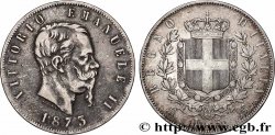ARGENT D&nbsp;INVESTISSEMENT 5 Lire Victor Emmanuel II 1873 Milan TTB 