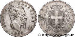 ARGENT D&nbsp;INVESTISSEMENT 5 Lire 1874 Milan TTB 