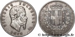 ARGENT D&nbsp;INVESTISSEMENT 5 Lire 1874 Milan TTB 