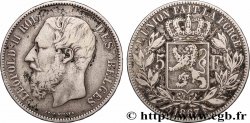 ARGENT D&nbsp;INVESTISSEMENT 5 Francs  1867 Bruxelles