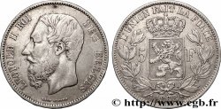 ARGENT D&nbsp;INVESTISSEMENT 5 Francs Léopold II 1868 Bruxelles
