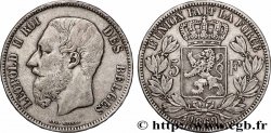 SILBER-INVESTMENT 5 Francs Léopold II 1869 Bruxelles