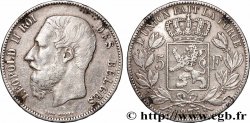 ARGENT D&nbsp;INVESTISSEMENT 5 Francs  1873 Bruxelles
