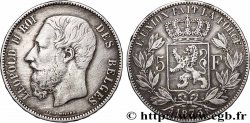 ARGENT D&nbsp;INVESTISSEMENT 5 Francs  1873 Bruxelles