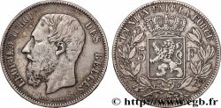 ARGENT D&nbsp;INVESTISSEMENT 5 Francs  1873 Bruxelles TTB 