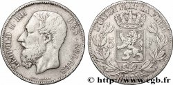 ARGENT D&nbsp;INVESTISSEMENT 5 Francs  1873 Bruxelles