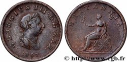 ROYAUME-UNI 1/2 Penny Georges III tête laurée 1807 Londres