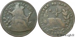 MEXICO 1/4 Real Estado Libre de San Luis Potosi / “Mexico Libre”, type LIBRE large 1859  VF 