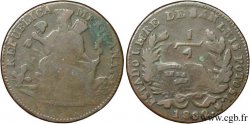 MEXIQUE 1/4 Real Estado Libre de San Luis Potosi / “Mexico Libre”, type LIBRE large 1862  TB 