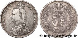 UNITED KINGDOM 1/2 Crown Victoria buste du jubilé 1889 