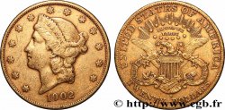 OR, PALLADIUM ET PLATINE INVESTISSEMENT 20 Dollars &nbsp;Liberty&nbsp; 1902 San Francisco