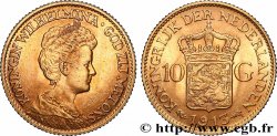OR, PALLADIUM ET PLATINE INVESTISSEMENT 10 Gulden Wilhelmina 1913 Utrecht