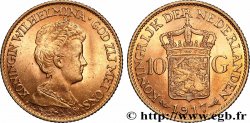 GOLD, PALLADIUM & PLATINUM INVESTMENT 10 Gulden, 3e type 1917 Utrecht AU 