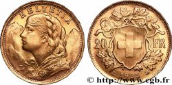 OR, PALLADIUM ET PLATINE INVESTISSEMENT 20 Francs &nbsp;Vreneli&nbsp; 1935 Berne