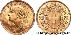 GOLD, PALLADIUM & PLATINUM INVESTMENT 20 Francs &nbsp;Vreneli&nbsp; 1935 Berne