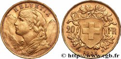 GOLD, PALLADIUM & PLATINUM INVESTMENT 20 Francs &nbsp;Vreneli&nbsp; 1935 Berne