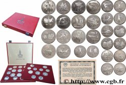 RUSSIA - USSR Coffret 5 x 10 roubles et 6 x 5 roubles Proof Jeux Olympiques de Moscou 1980  MS 