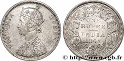 BRITISH INDIA 1 Roupie Victoria 1862 Calcutta
