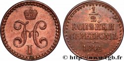 RUSSIA 1 Denga (1/2 Kopeck) Nicolas Ier 1841 Saint-Petersbourg