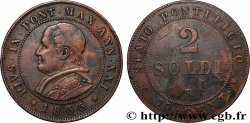 VATICAN AND PAPAL STATES 2 Soldi Pie IX an XXI 1866 Rome