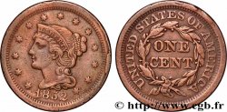 UNITED STATES OF AMERICA 1 Cent Liberté “Braided Hair” 1852 Philadelphie