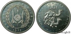 GIBUTI Essai 50 Francs  emblème / dromadaires 1977 Paris MS 