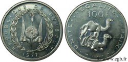 GIBUTI Essai 100 Francs  emblème / dromadaires 1977 Paris MS 