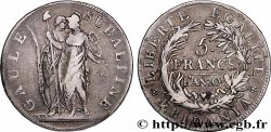 ITALIE - GAULE SUBALPINE 5 Francs an 10 1802 Turin